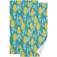 thumbnail image 1 of Dreamtimes Lemon Flowers Hand Towels, Soft & Absorbent Bathroom Guest Towels Kitchen Towels Fingertip Towel for Beach Gym Spa 14x28 Inch (2PACK), 1 of 7