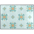thumbnail image 1 of Dreamtimes Lightweight Carpet Mats, 5'3" x 4' Area Soft Rugs, Floor Mat Rug Home Decoration for Kids Room Living Room, 63"x 48" Ethnic Mayan Symbol Motifs, 1 of 6