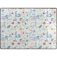 thumbnail image 1 of Dreamtimes Lightweight Carpet Mats, 5'3" x 4' Area Soft Rugs, Floor Mat Rug Home Decoration for Kids Room Living Room, 63"x 48" Small Multicolor Flowers, 1 of 6