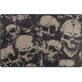 thumbnail image 1 of Dreamtimes Lightweight Soft Area Rugs 31x20 Inch, Retro Skulls Pattern Floor Mat Doormat for for Rooms Entrance Hardwood Floor Living Room 2'7" x 1'8"） Nursery Rugs, 1 of 6