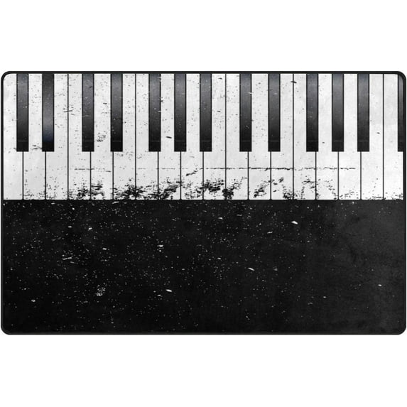 Dreamtimes Lightweight Soft Area Rugs 31x20 Inch, Vintage Piano Keys Floor Mat Doormat for for Rooms Entrance Hardwood Floor Living Room 2'7" x 1'8") Nursery Rugs