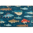 thumbnail image 1 of Dreamtimes Lightweight Soft Area Rugs 60 x 39 inch (5'x 3'3"), Colorful Fishes Floor Mat for Kids Playing Room Hardwood Floor Living Room Nursery Rugs, 1 of 6