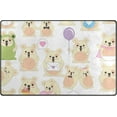thumbnail image 1 of Dreamtimes Lightweight Soft Area Rugs 60 x 39 inch (5'x 3'3"), Cute Bears On White Floor Mat for Kids Playing Room Hardwood Floor Living Room Nursery Rugs, 1 of 6