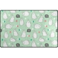 thumbnail image 1 of Dreamtimes Lightweight Soft Area Rugs 60 x 39 inch (5'x 3'3"), Cute Rabbits and Eggs for Easter Floor Mat for Kids Playing Room Hardwood Floor Living Room Nursery Rugs, 1 of 6
