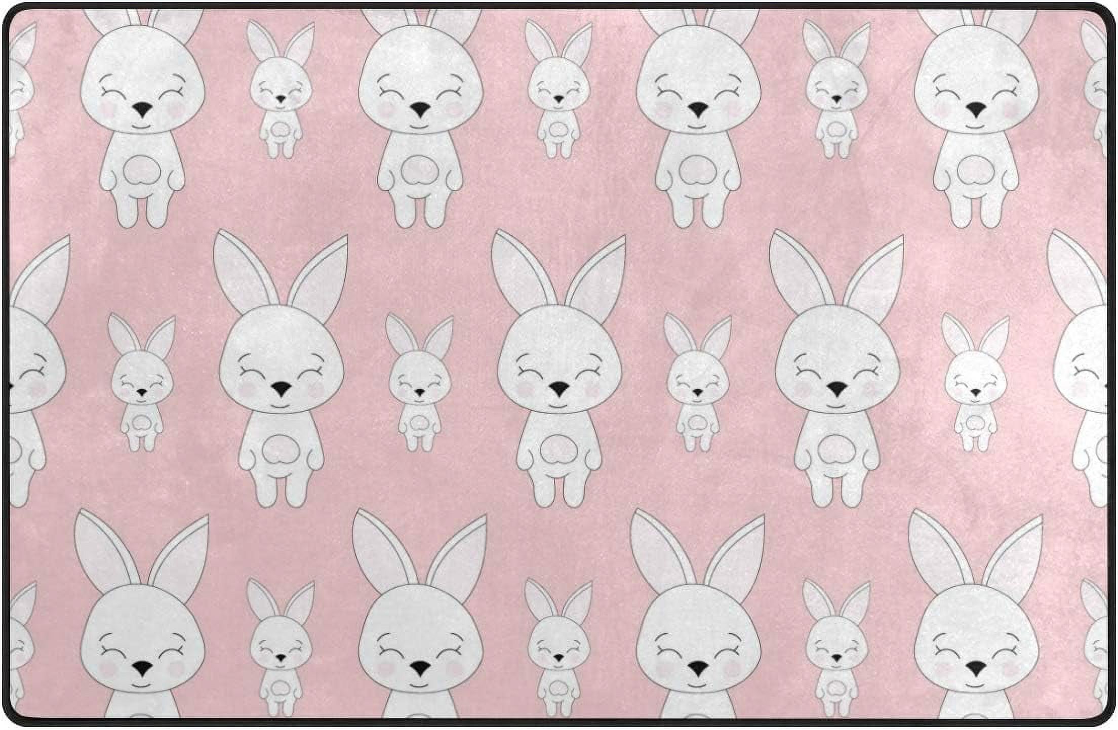 Kids Rugs Rabbit Dreamtimes Lightweight Soft Area Rugs 60 x 39 inch (5'x 3'3