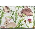 thumbnail image 1 of Dreamtimes Lightweight Soft Area Rugs 60 x 39 inch (5'x 3'3"), Easter Bunnies Eggs in Grass Floor Mat for Kids Playing Room Hardwood Floor Living Room Nursery Rugs, 1 of 6
