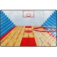 thumbnail image 1 of Dreamtimes Lightweight Soft Area Rugs 60 x 39 inch (5'x 3'3"), Small Basketball Arena Floor Mat for Kids Playing Room Hardwood Floor Living Room Nursery Rugs, 1 of 6
