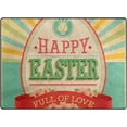 thumbnail image 1 of Dreamtimes Lightweight Soft Area Rugs 63 x 48 in, Vintage Easter Full of Love Floor Mat for Kids Playing Room Hardwood Floor Living Room Nursery Rugs, 5'3" x 4', 1 of 6