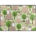 thumbnail image 1 of Dreamtimes Lightweight Soft Area Rugs, 80 x 58 inch（6'8" x 4'10"） Cute Sheep and Summer Garden Floor Mat for Kids Playing Room Hardwood Floor Living Room Nursery Rugs, 1 of 6