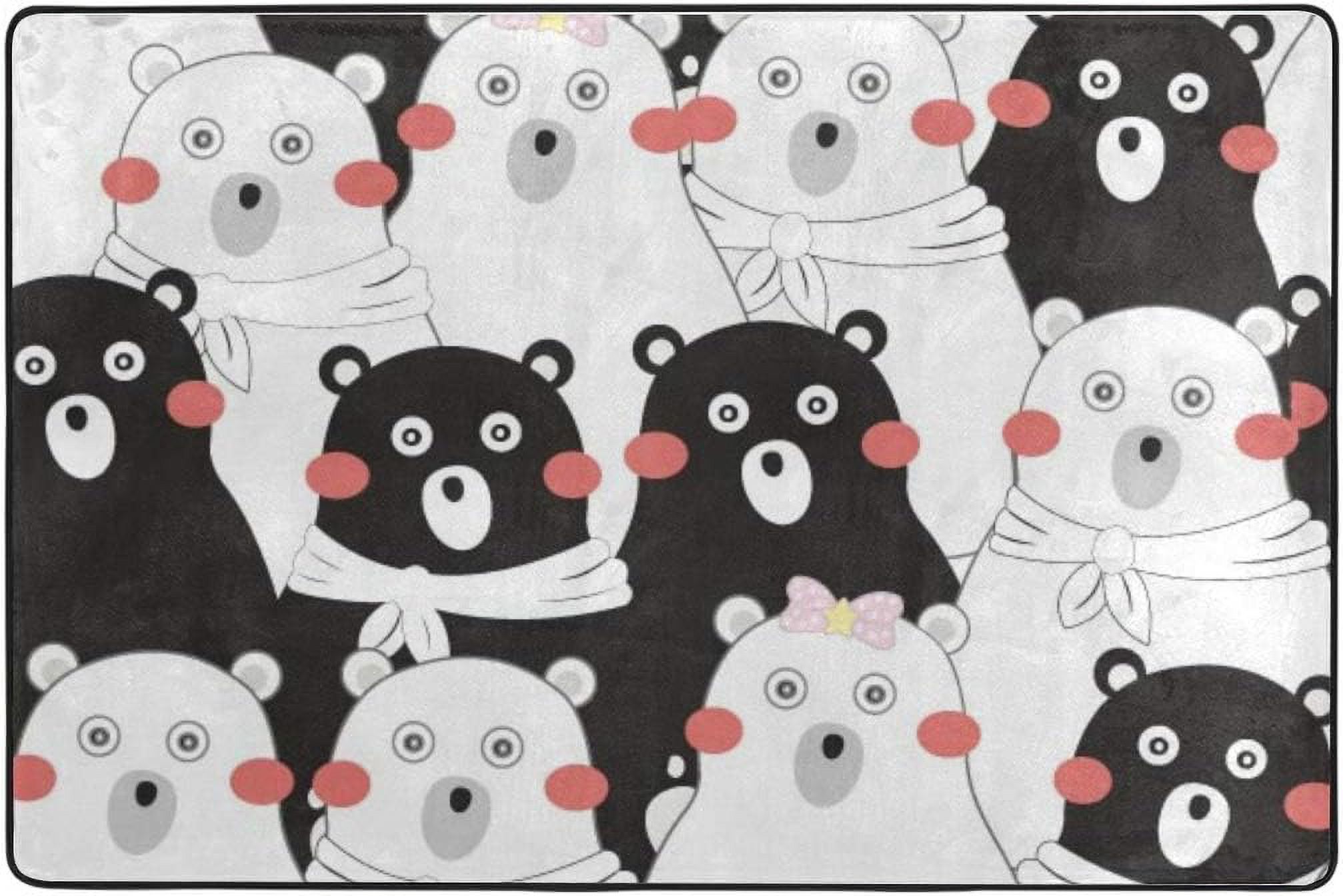 White Mama Bear Floor Mat