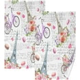 thumbnail image 1 of Dreamtimes Love in Paris Hand Towels, 2 PCS, Highly Absorbent Soft Cotton Face Towels Bathroom Decorative Towel for Beach Gym Spa Shower, 16x28In, 1 of 7