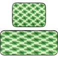thumbnail image 1 of Dreamtimes Lucky Clover Kitchen Rugs Door Mat 2PCS,Carpet Front Entrance Non-Slip Relieve Fatigue Washable Floor Mat for St. Patrick's Day Kitchen Bedroom Porch, 1 of 7
