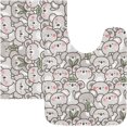 thumbnail image 1 of Dreamtimes Luxury Bathroom Rug Set 2 PCS, Watercolor Seamless Koala Soft Absorbent Bath Rug and U-Shaped Contour Toilet Rug, Non-Slip Bath Carpet Bath Mats for Bathroom, 24"x16"+24"x20", 1 of 4