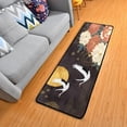 thumbnail image 1 of Dreamtimes Luxury Gold Floral Crane Hallway Runner Rug 2'x6' Kitchen Rug with Rubber Backing Oriental Style Non Slip Entryway Rug Runner Washable Soft Area Rug for Hallway Bedroom Kitchen Decor, 1 of 6