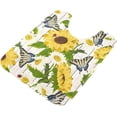thumbnail image 1 of Dreamtimes Luxury Toilet Rugs U-Shaped 17.3"x13.4", Extra Soft and Absorbent Microfiber Bathroom Rugs, Non-Slip Toilet Bath Mat, Machine Wash Dry, Contour Bath Rugs for Toilet Base-Butterfly Sunflower, 1 of 4