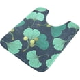 thumbnail image 1 of Dreamtimes Luxury Toilet Rugs U-Shaped 17.3"x13.4", Extra Soft and Absorbent Microfiber Bathroom Rugs, Non-Slip Toilet Bath Mat, Machine Wash Dry, Contour Bath Rugs for Toilet Base-Green Ginkgo, 1 of 4