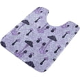 thumbnail image 1 of Dreamtimes Luxury Toilet Rugs U-Shaped 17.3"x13.4", Extra Soft and Absorbent Microfiber Bathroom Rugs, Non-Slip Toilet Bath Mat, Machine Wash Dry, Contour Bath Rugs for Toilet Base-Purple Mushrooms, 1 of 4