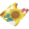 thumbnail image 1 of Dreamtimes Luxury Toilet Rugs U-Shaped 17.3"x13.4", Extra Soft and Absorbent Microfiber Bathroom Rugs, Non-Slip Toilet Bath Mat, Machine Wash Dry, Contour Bath Rugs for Toilet Base-Sunflower Butterfly, 1 of 4