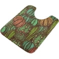 thumbnail image 1 of Dreamtimes Luxury Toilet Rugs U-Shaped 17.3"x13.4", Extra Soft and Absorbent Microfiber Bathroom Rugs, Non-Slip Toilet Bath Mat, Machine Wash Dry, Contour Bath Rugs for Toilet Base-Vintage Cactus, 1 of 4