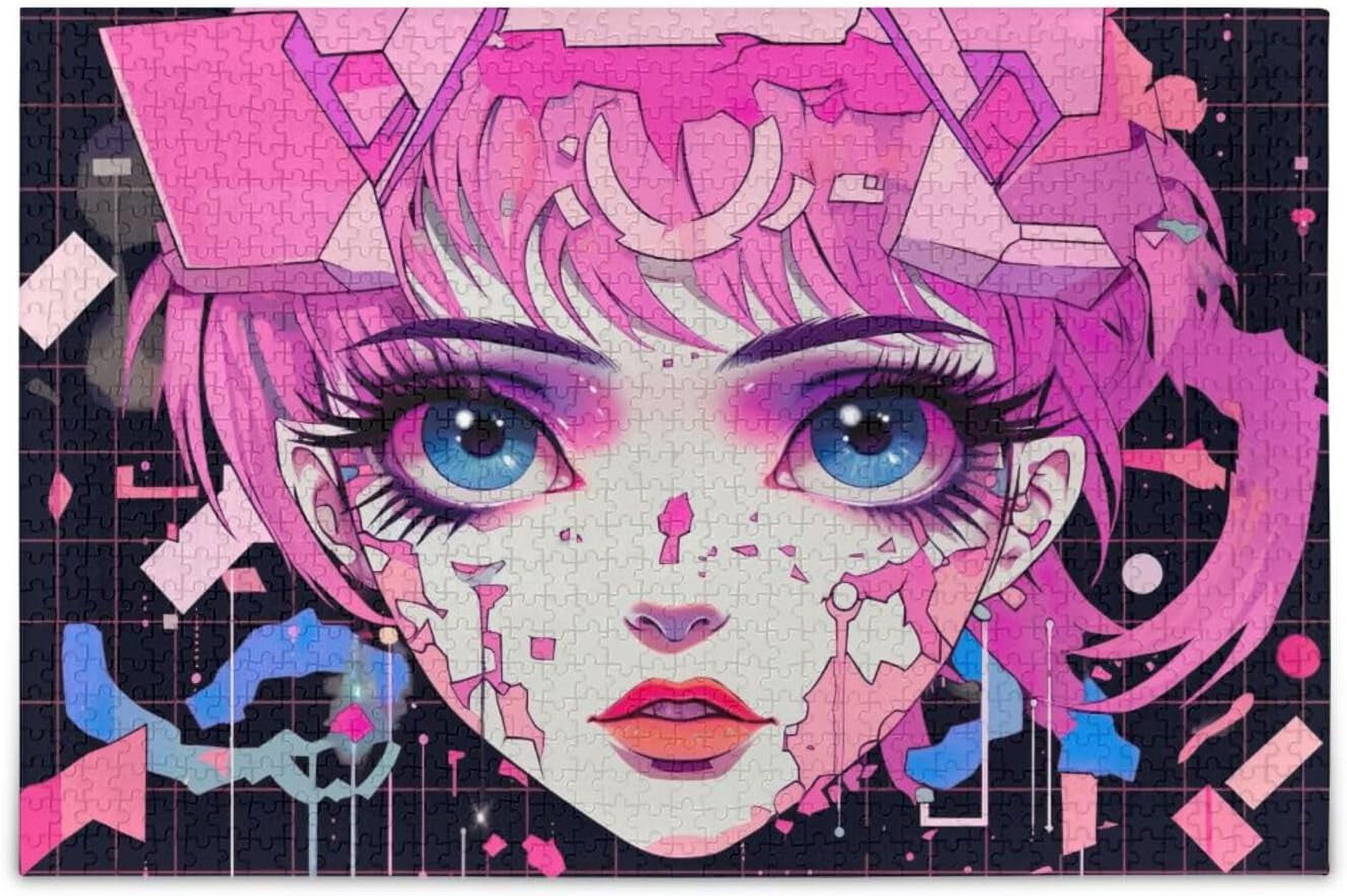 Dreamtimes Manga Style Pink Puzzle 500 Pieces - Wooden Jigsaw Puzzles ...