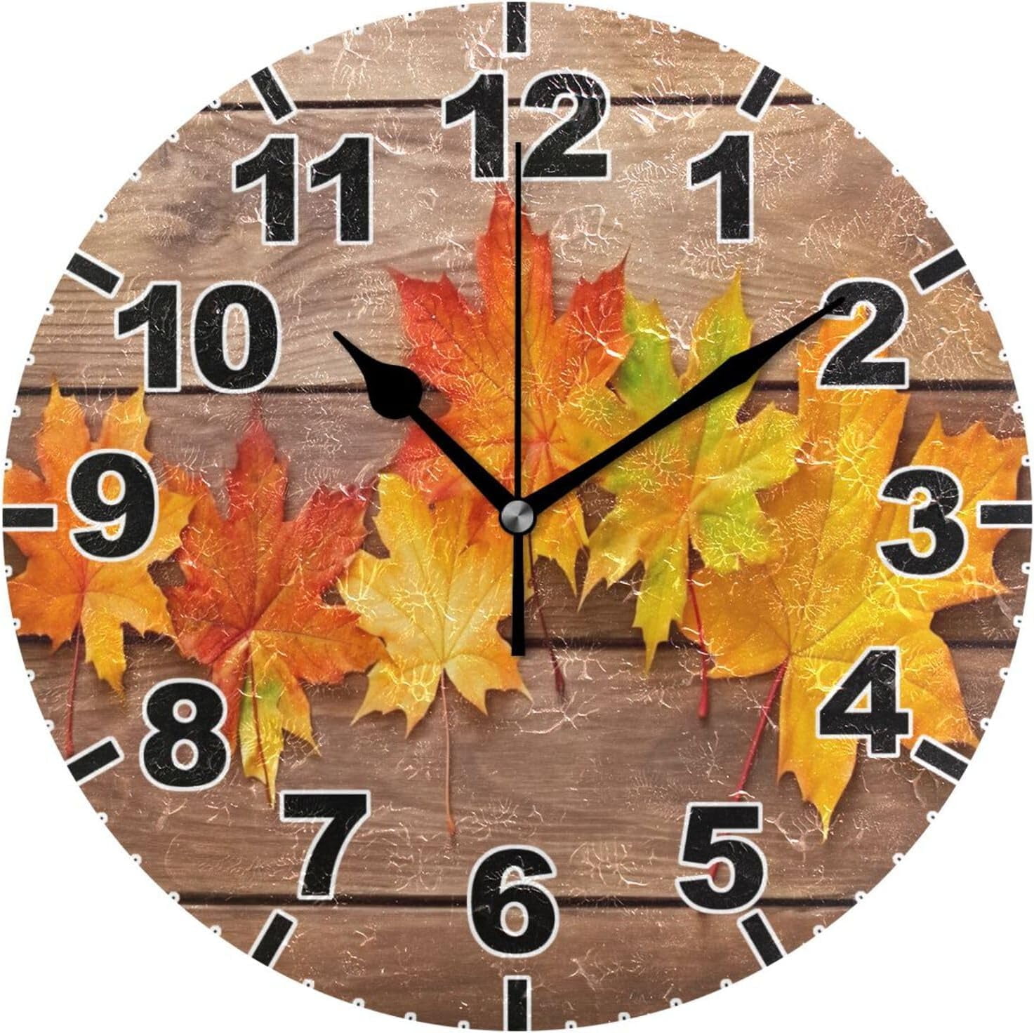 Silent Non-Ticking Desk Clock - Modern Metal Table Clock With HD Glass, Easy To Read (25cm, Blue)