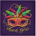 thumbnail image 1 of Dreamtimes Mardi Gras Cloth Napkins Set of 6, Oversized Washable Reusable Polyester Dinner Table Napkins for Family, Restaurant, Party Decor, 20 x 20 Inch, 1 of 7