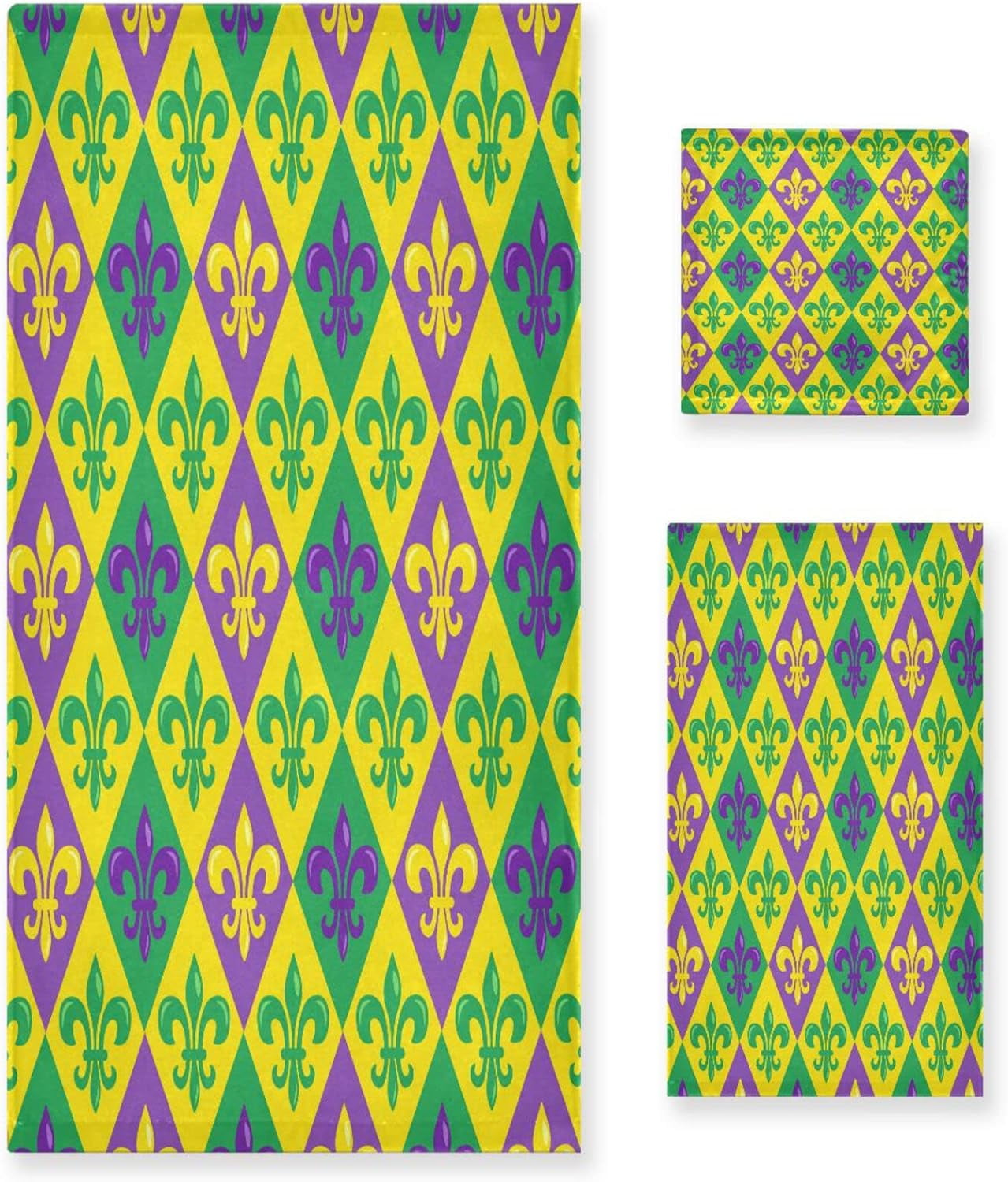 mardi gras bathroom hand towels