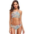 thumbnail image 1 of Dreamtimes Meadow Flowers On Field Swimsuits Padded Bikini Sets Sexy Swimwear for Women, X-Large, 1 of 7