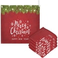 thumbnail image 1 of Dreamtimes Merry Christmas Baby Muslin Washcloths Face Towel, Red Snowflake Grass Burp Cloths Cotton Wipes 5 PCS Infant Wash Cloth for Newborn Boys Girls 12x12 inches, 1 of 7