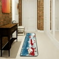 thumbnail image 1 of Dreamtimes Merry Hallway Runner Rug 2'x6' Kitchen Rug with Rubber Backing Santa Snowman Cute Non Slip Entryway Rug Runner Washable Soft Area Rug for Hallway Bedroom Kitchen Decor, 1 of 6