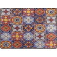 thumbnail image 1 of Dreamtimes Mexican Talavera Ceramic Tile Area Rug, 4'x5' Pet & Child Friendly Carpet for Living Room Bedroom Dining Room,Indoor Outdoor Soft Rug Washable Non Slip Comfortable Area Rug, 1 of 6