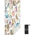 thumbnail image 1 of Dreamtimes Microfiber Beach Towel,Marine Seashells Super Absorbent Sport Towel with Pouch,Quick Dry Pool Towels Pool Blanket for Swimming,Picnic,Yoga Gym 30x60in, 1 of 7