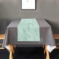 thumbnail image 1 of Dreamtimes Mint Green Wood Board Table Runner 18"x72", Kitchen Dining Table Cloth Runner Decoration for Indoor Outdoor Home Holiday Thanksgiving Christmas Party Decor, 1 of 5