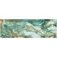 thumbnail image 1 of Dreamtimes Mixed Color Marble Texture Valance Curtains for Kitchen or Bathroom, 54x18in Valances Window Treatment Rod Pocket Drape Light Filtering Living Room Bedroom Decor, 1 of 6