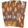 thumbnail image 1 of Dreamtimes Mushroom Daisy Kitchen Dish Towel 4 Pack, Soft Absorbent Dishcloths Reusable Hand Towel Washable Tea Towels for Home Kitchen Bar Table Decor, 28 x 18 Inch, 1 of 7
