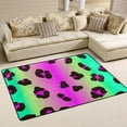 thumbnail image 1 of Dreamtimes Neon Animal Print Area Rug, 36"x24" Leopard Colorful Non-Slip Washable Indoor Door Mat, Absorbent Floor Mat for Bedroom Kitchen Entryway Bathroom, 1 of 7