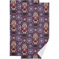 thumbnail image 1 of Dreamtimes Nutcracker Snowflakes Purple Hand Towels 2 PCS, Christmas Cute Soldier Kitchen Towel Ultra Soft and Highly Absorbent,Decorative Fingertip Face Towel for Bathroom Hotel, 28.3"x 14.4", 1 of 6