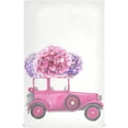 thumbnail image 1 of Dreamtimes Oldtimer Car Pink Flowers Kitchen Towels Set of 1 Dishcloths Hand Towels Tea Towels Ultra Absorbent for Cleaning Washing Drying Dishes Tableware 28'' x 18'', 1 of 7