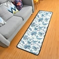 thumbnail image 1 of Dreamtimes Paisley Blue Flower Hallway Runner Rug 2'x6' Kitchen Rug with Rubber Backing Unique Bird Non Slip Entryway Rug Runner Washable Soft Area Rug for Hallway Bedroom Kitchen Decor, 1 of 6