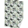 thumbnail image 1 of Dreamtimes Panda Bears Hand Towels 2 PCS, Ultra Soft and Highly Absorbent, Green Bamboo Leaves Decorative Fingertip Towel for Home, Bathroom, Kitchen, 28.3"x14.4", 1 of 5