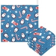 thumbnail image 1 of Dreamtimes Penguins Christmas Socks Baby Muslin Washcloths Face Towel, Snowflakes Burp Cloths Cotton Wipes 5 PCS Infant Wash Cloth for Newborn Boys Girls 12x12 inches, 1 of 7