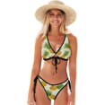 thumbnail image 1 of Dreamtimes Pineapple Zig Zag Bikinis Swimsuit Set for Women, X-Small, 1 of 7