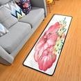 thumbnail image 1 of Dreamtimes Pink Pumpkin Floral Hallway Runner Rug 2'x6' Kitchen Rug with Rubber Backing Fall Autumn Harvest Non Slip Entryway Rug Runner Washable Soft Area Rug for Hallway Bedroom Kitchen Decor, 1 of 6