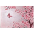 thumbnail image 1 of Dreamtimes Pink with Butterflies Puzzle 1000 Pieces - Wooden Jigsaw Puzzles for Family Games - Suitable for Teenagers and Adults, 1 of 7