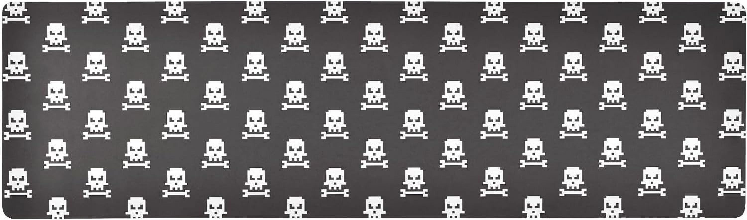 Dreamtimes Pixel Art Skull Long Trivet Table Runner Waterproof Heat