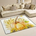 thumbnail image 1 of Dreamtimes Pumpkin Sunflowers Autumn Area Rug, 36"x24" Rustic Harvest Non-Slip Washable Indoor Door Mat, Absorbent Floor Mat for Bedroom Kitchen Entryway Bathroom, 1 of 7