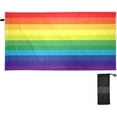 thumbnail image 1 of Dreamtimes Rainbow Striped Beach Towel,Absorbent Quick Dry Sport Towel Oversized Lightweight Soft Bath Towel for Travel Sports Pool Swimming Bath Camping 31x71in, 1 of 7