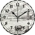 thumbnail image 1 of Dreamtimes Ranch Drawing Wall Clock, Silent Non Ticking 10 Inch Battery Operated Wall Clocks, Easy to Read Clock for Home Kitchen Living Room Bathroom Office, 1 of 6