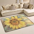 thumbnail image 1 of Dreamtimes Retro Sunflower Area Rug, 36"x24" Summer Floral Vintage Non-Slip Washable Indoor Door Mat, Absorbent Floor Mat for Bedroom Kitchen Entryway Bathroom, 1 of 7