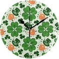 thumbnail image 1 of Dreamtimes Round Digital Clock Hat and Clover Creative Decorative Quiet Not Ticking Clock,Bedroom Living Room Bathroom Kitchen Office Wall Ornament, 10In, 1 of 7